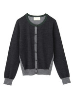 ウール配色ニットカーディガン/ベージュ系(553)