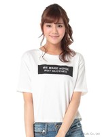 メッセージロゴＴシャツ/シロ