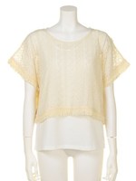 レースポンチョ×タンクセット/ホワイト