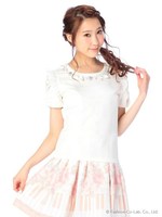 【LIZ LISA】豪華カットトップス/ホワイト