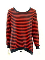 ボーダーバック  ビジュボタンニット/NV