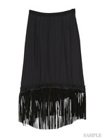 レザーフリンジSK/ブラック