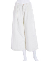 ワイドクロップドデニム/ホワイト