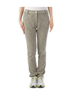 幾何学柄プリントストレッチパンツ/カーキ系(227)