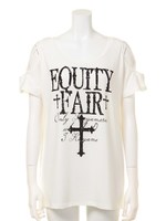 肩開きカットワークT/オフホワイト