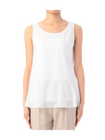 裾切り替えタンクトップ/アイボリー(004)