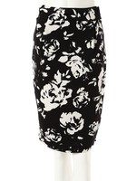 【CEDNIE】フラワーペンシルスカート/ブラック