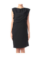 アシンメトリーフリルワンピース/ブラック(019)