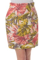 ボタニカル柄タイトSK/レッド