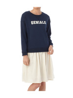 ロゴ×ストライプ ドッキングワンピース/オフホワイト(003)