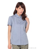 ・ラウンドカラーベーシックブラウス/Gingham Check