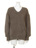 アンゴラVネックプルオーバー/BLU