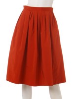 オータムカラーミモレスカート/レッド