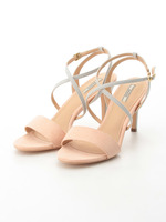 バイカラークロスストラップサンダル/PINK