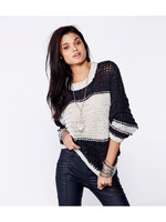 バイカラーボリュームニット/ホワイト(105)