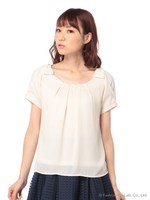 肩リボン袖レースP/O/Ｓベージュ