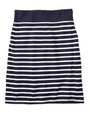 STRIPED ZIP SKIRT/NAVY