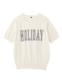 VENERTA KNITWEAR HOLIDAY LINE ロゴニット/ホワイト系(003)