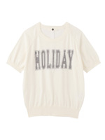 VENERTA KNITWEAR HOLIDAY LINE ロゴニット/ホワイト系(003)