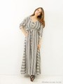 【KiiRA】 STRIPE LINEN GOWN OP/BLK