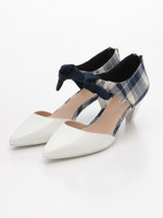 【PURE SOEUR】リボンセパレーツパンプス/ホワイトコンビ