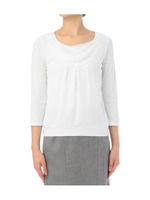 ドレープネックプルオーバー/オフホワイト(003)