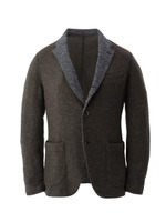 ブリティッシュウールジャージジャケット/ネイビー系(094)