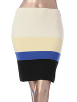 ミラノリブボーダーニットスカート/YELLOW