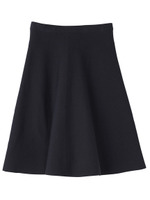 ストレッチフレアスカート/ネイビー系(093)