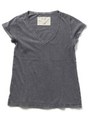 ピグメントVネックTシャツ/グレー
