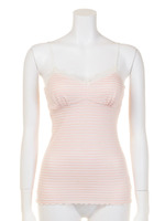 ボーダーレースカップインキャミソール/LAV