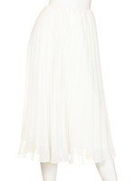 【Chille anap】膝下ジョーゼットプリーツSK/WH