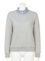 【anap mimpi】取り外し襟付TOP/GRY