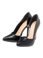 クロココンビパンプス/BLACK