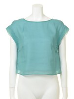 バックラッフルブラウス/濃ピンク