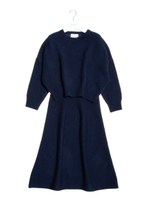 ビッグニットプルオーバー＆フレアニットスカート/NVY