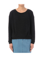 フラワーカットジャカードカットソー/ブラック(019)