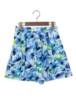 【23日23時59分まで!!】花柄ギャザーフレアキュロット/PT/オレンジ