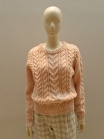 Bigケーブルローゲージニット/グレー