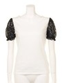 Lace Puff T/Black