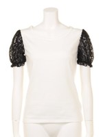 Lace Puff T/Black