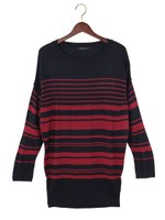 イレギュラーボーダー/チュニック/ベージュ/クロ