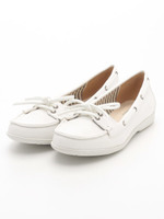 シンプルデッキシューズ/WHITE