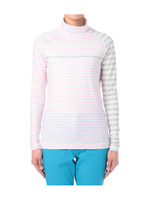 ボーダー切り替えハイネックスポーツインナー/ピンク(172)