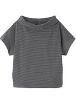 [L]オフタートルボーダーカットソー/ボルドー(364)