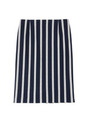 [S]ストライプジャージタイトスカート/ネイビー系(393)