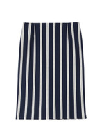 [S]ストライプジャージタイトスカート/ネイビー系(393)