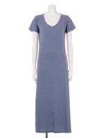 カラー杢天竺半袖OP/ブルー