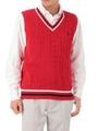 ケーブルラインベスト/レッド系(063)