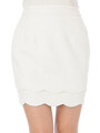 コクーンスカラップスカート/WHITE